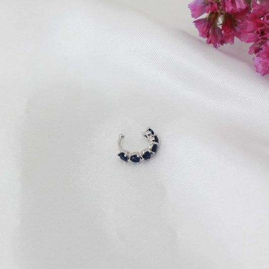 Σκουλαρίκι Cuff με πέτρες ζιργκόν Kailey (Blue)