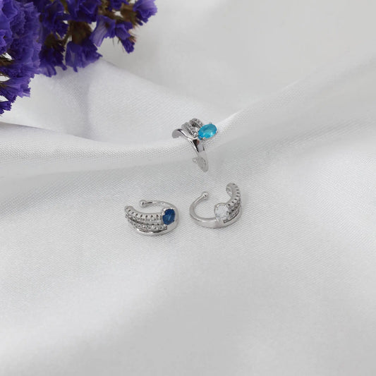 Σκουλαρίκια cuff με πέτρες ζιργκόν Isidora Cuff