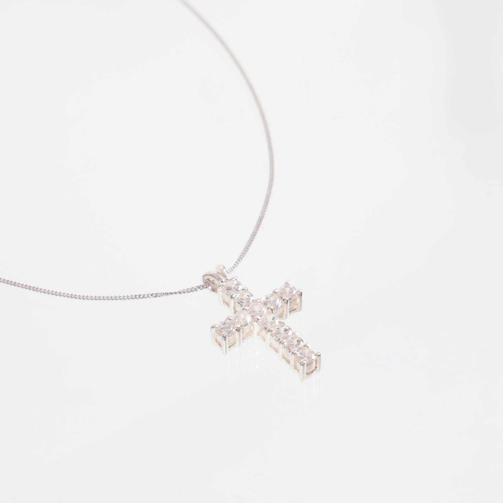 Κολιέ σταυρός με πέτρες ζιργκόν Mar & Mar Jaydon Cross από ασήμι 925