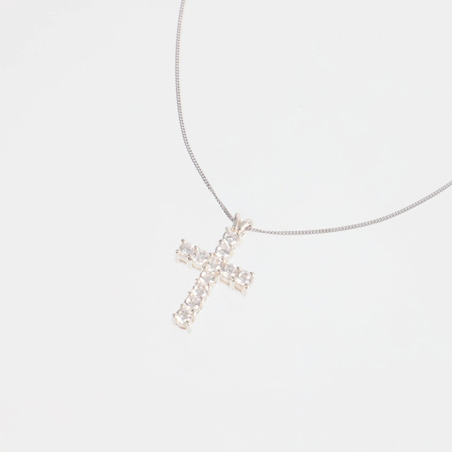 Κολιέ σταυρός με πέτρες ζιργκόν Mar & Mar Jaydon Cross από ασήμι 925