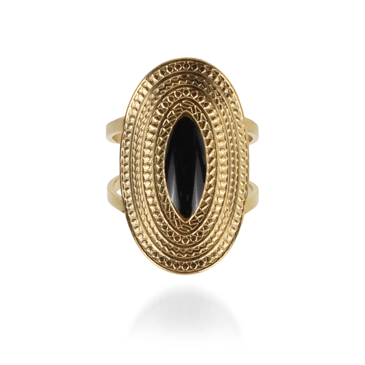 Γυναικείο δαχτυλίδι Mar and Mar Zulea (Black) από ανοξείδωτο ατσάλι