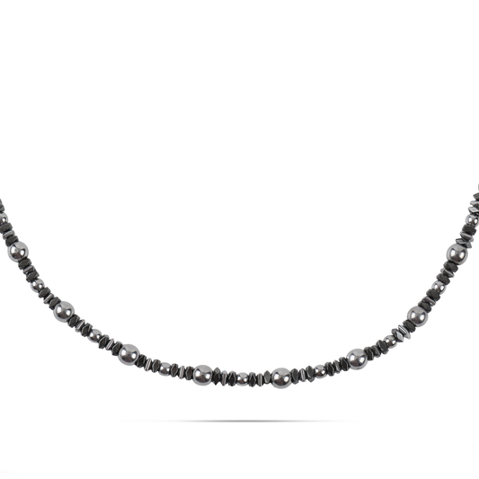 Ανδρικό χειροποίητο κολιέ Mar and Mar Olden με φυσικές ορυκτές πέτρες και Αιματίτη