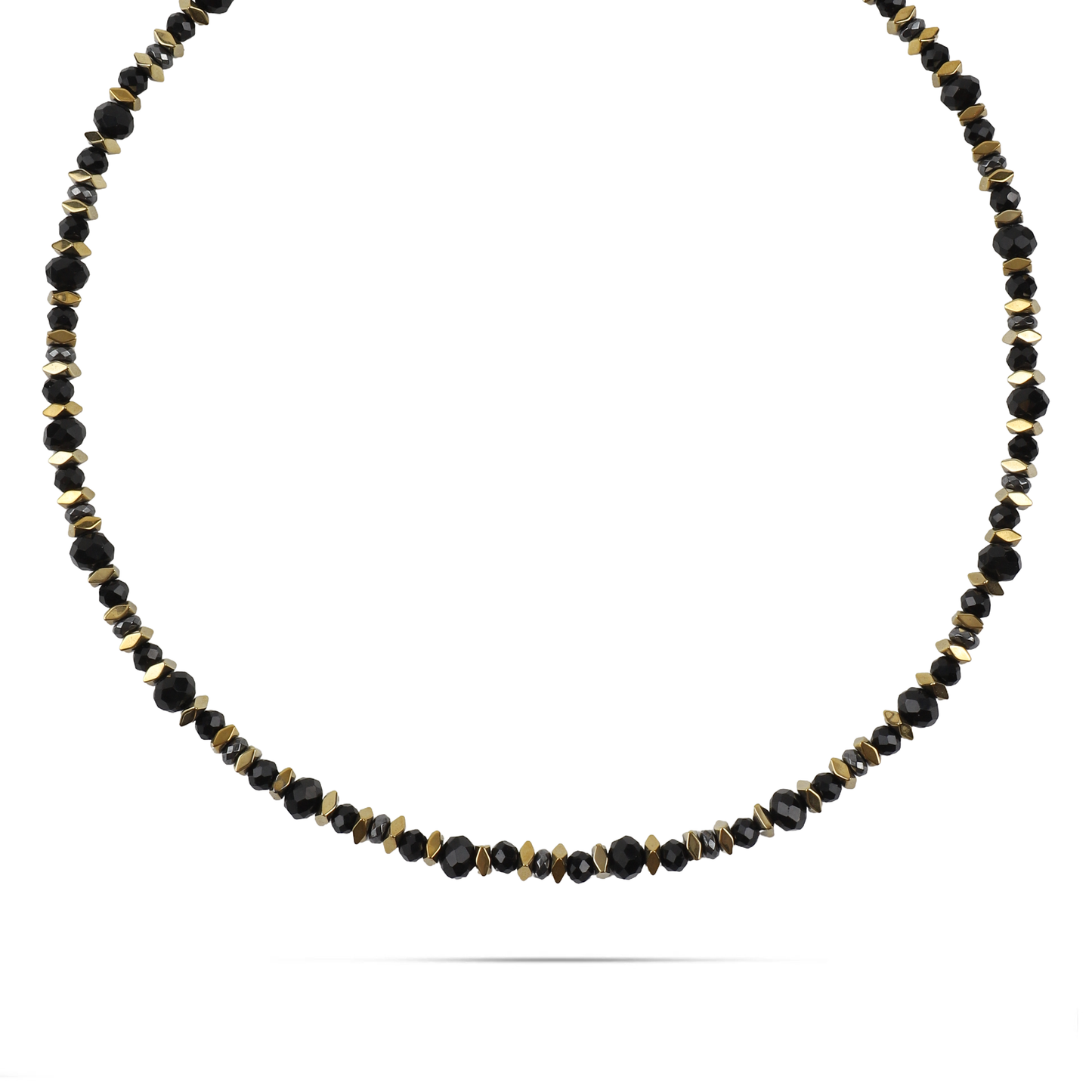 Χειροποίητο κολιέ με χάντρες και Αιματίτη Mar and Mar Janis από ανοξείδωτο ατσάλι