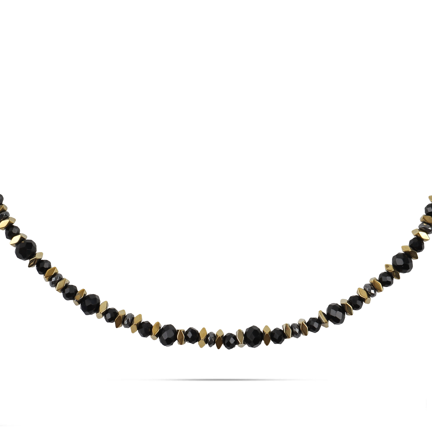 Χειροποίητο κολιέ με χάντρες και Αιματίτη Mar and Mar Janis από ανοξείδωτο ατσάλι