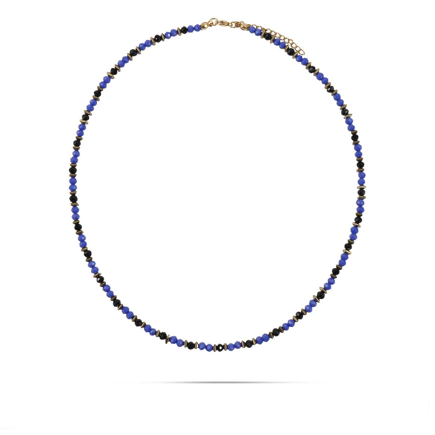 Χειροποίητο κολιέ με χάντρες και Αιματίτη Mar and Mar Sherry από ανοξείδωτο ατσάλι