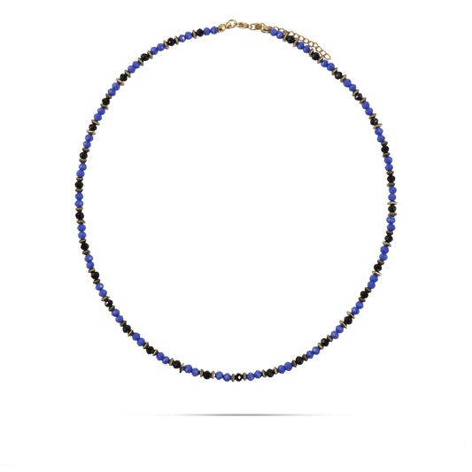 Χειροποίητο κολιέ με χάντρες και Αιματίτη Mar and Mar Sherry από ανοξείδωτο ατσάλι