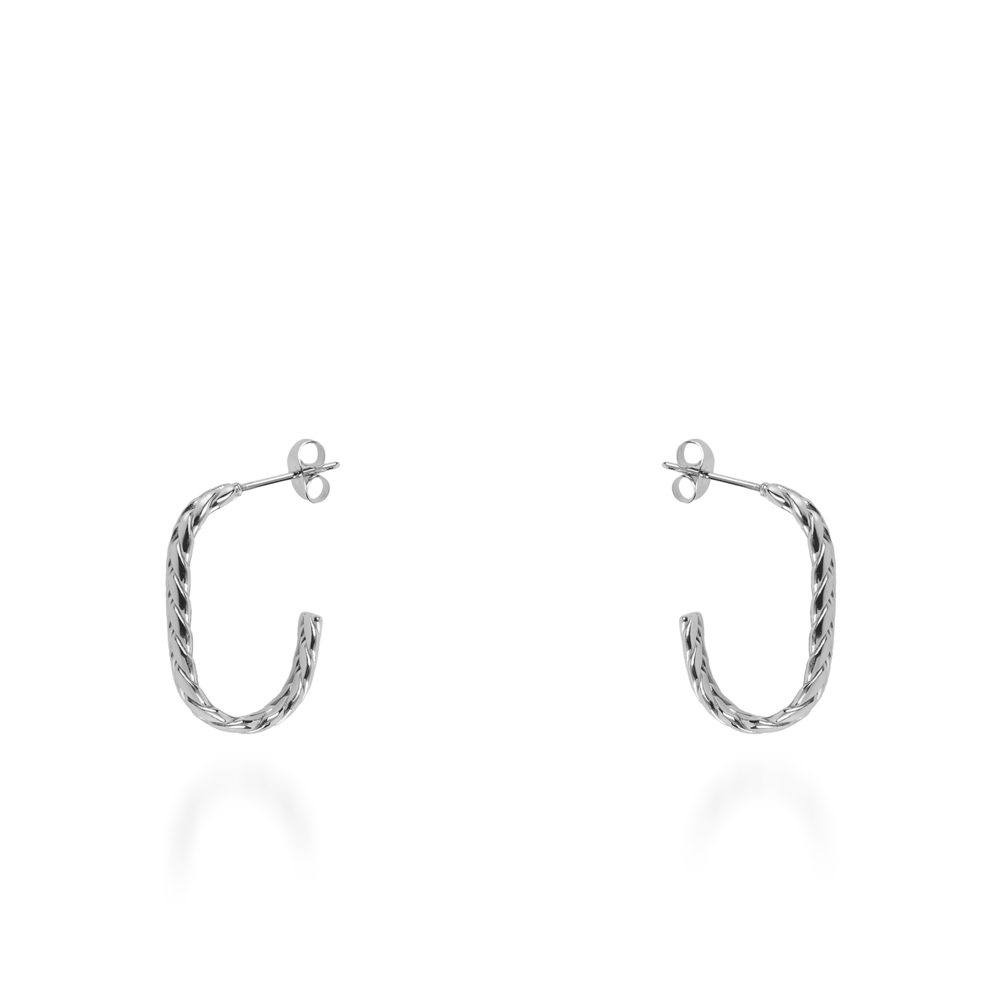 Σκουλαρίκια κρίκοι Mar and Mar Avillia Silver από ανοξείδωτο ατσάλι