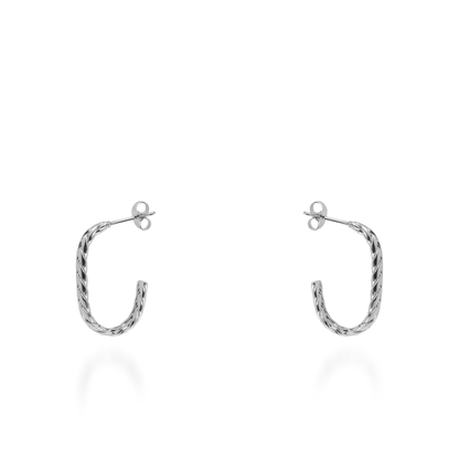 Σκουλαρίκια κρίκοι Mar and Mar Avillia Silver από ανοξείδωτο ατσάλι