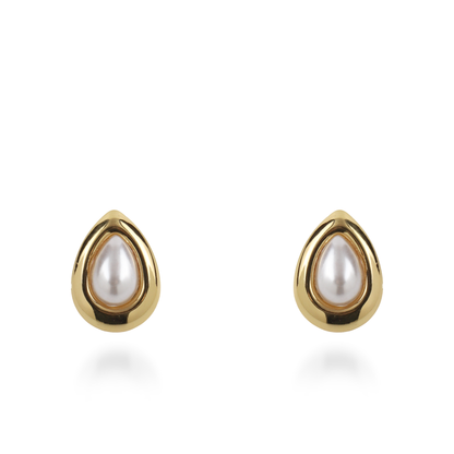 Σκουλαρίκια καρφωτά με πέρλα Mar and Mar Aeliana από ανοξείδωτο ατσάλι