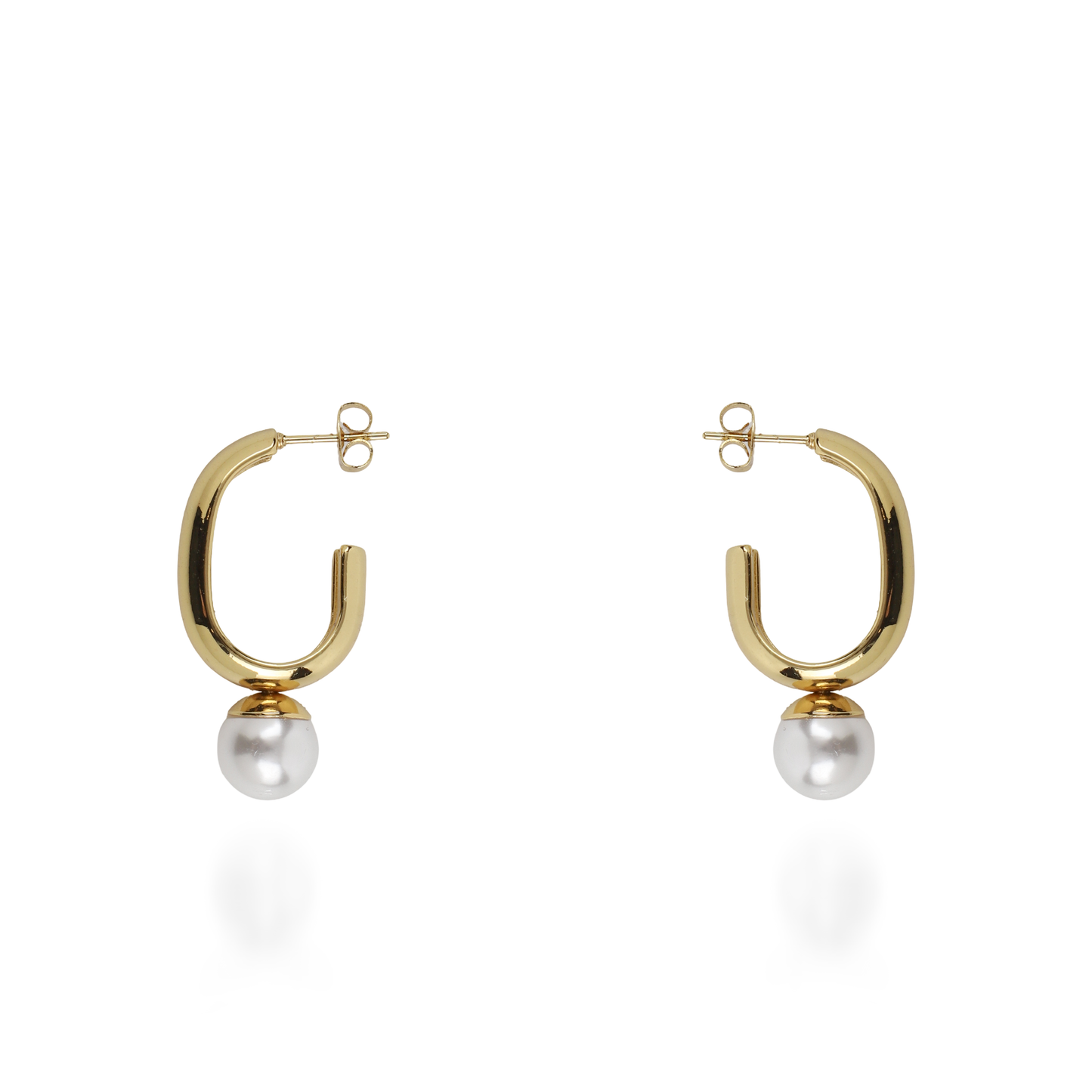 Σκουλαρίκια κρεμαστά με πέρλα Mar and Mar Zella από ανοξείδωτο ατσάλι