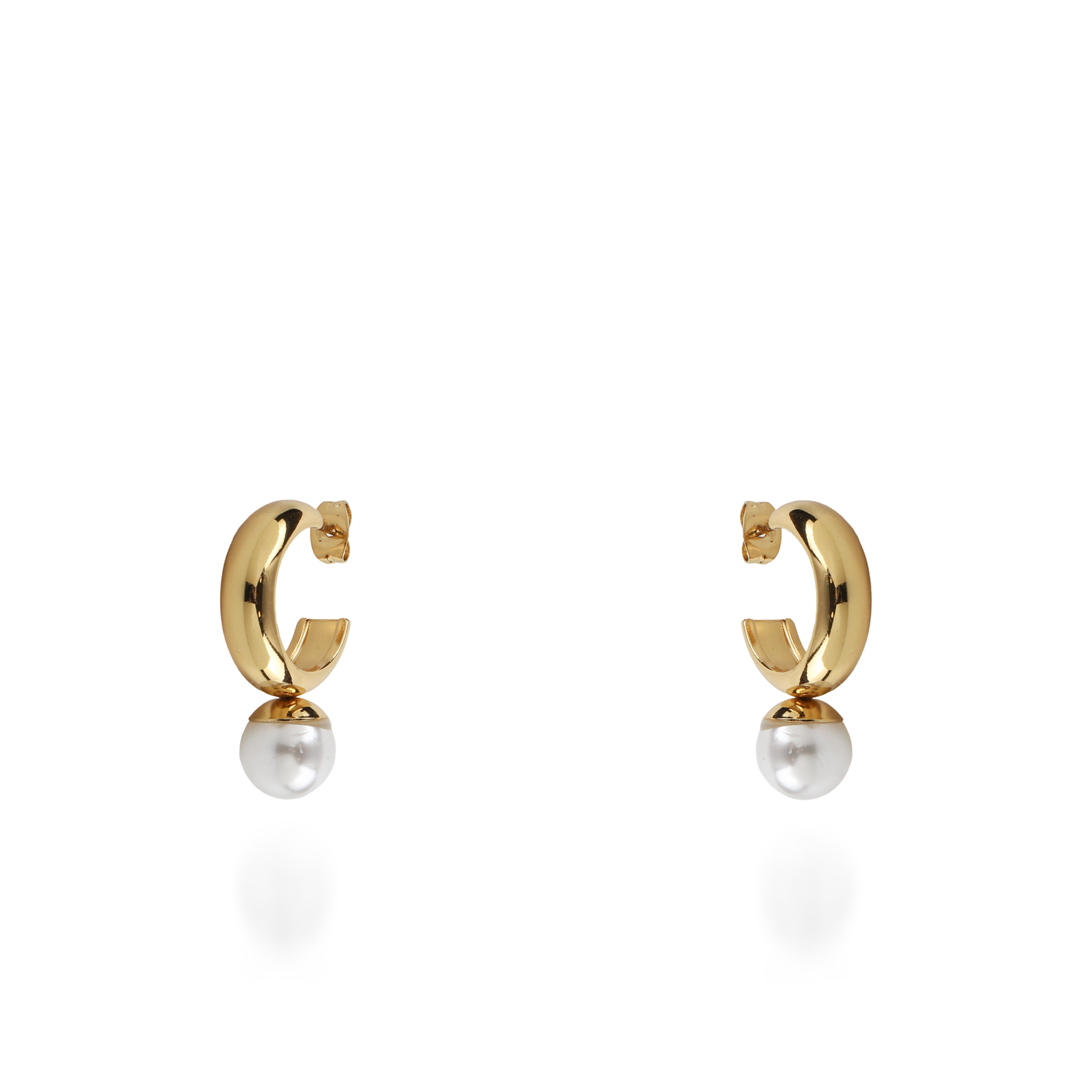 Σκουλαρίκια κρεμαστά με πέρλα Mar and Mar Alcyra από ανοξείδωτο ατσάλι