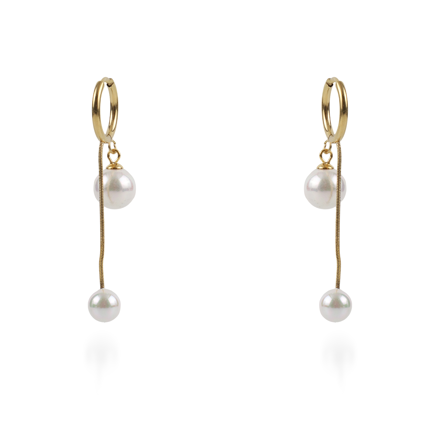 Σκουλαρίκια κρεμαστά με πέρλες Mar and Mar Elsinore από ανοξείδωτο ατσάλι