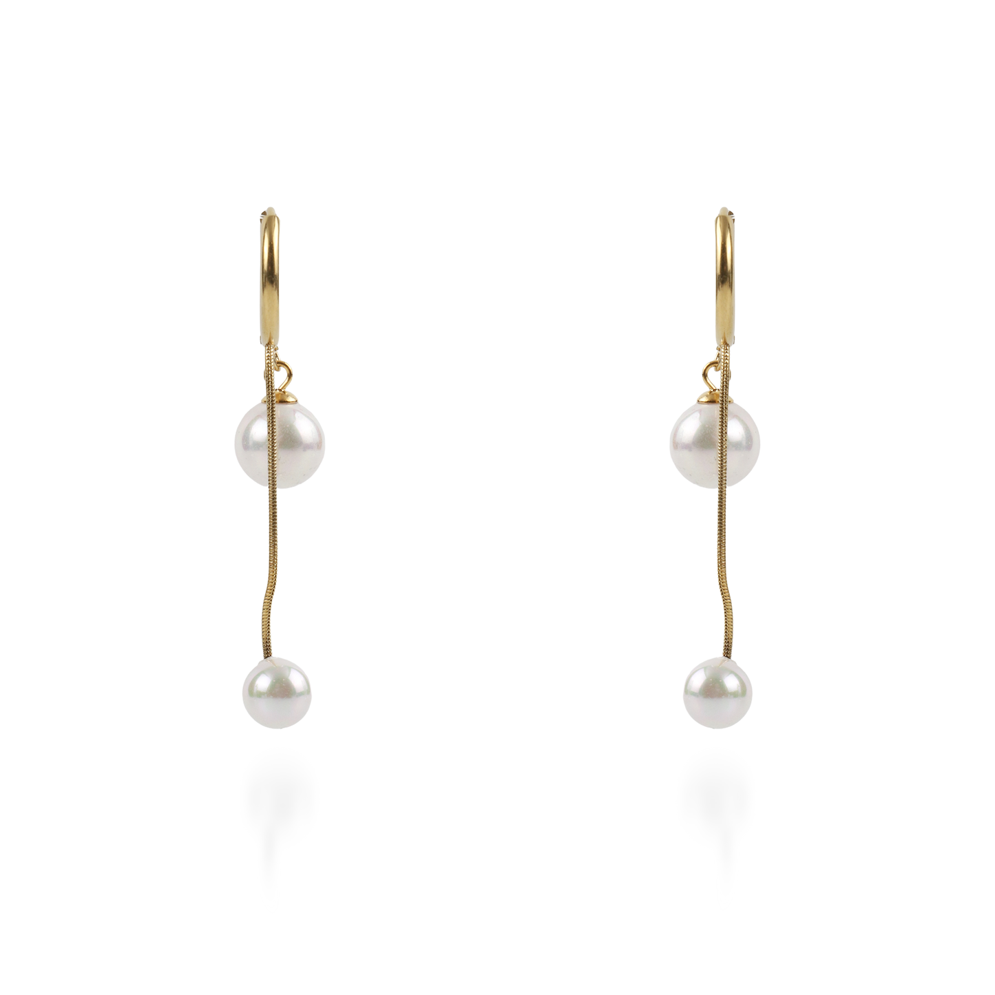 Σκουλαρίκια κρεμαστά με πέρλες Mar and Mar Elsinore από ανοξείδωτο ατσάλι