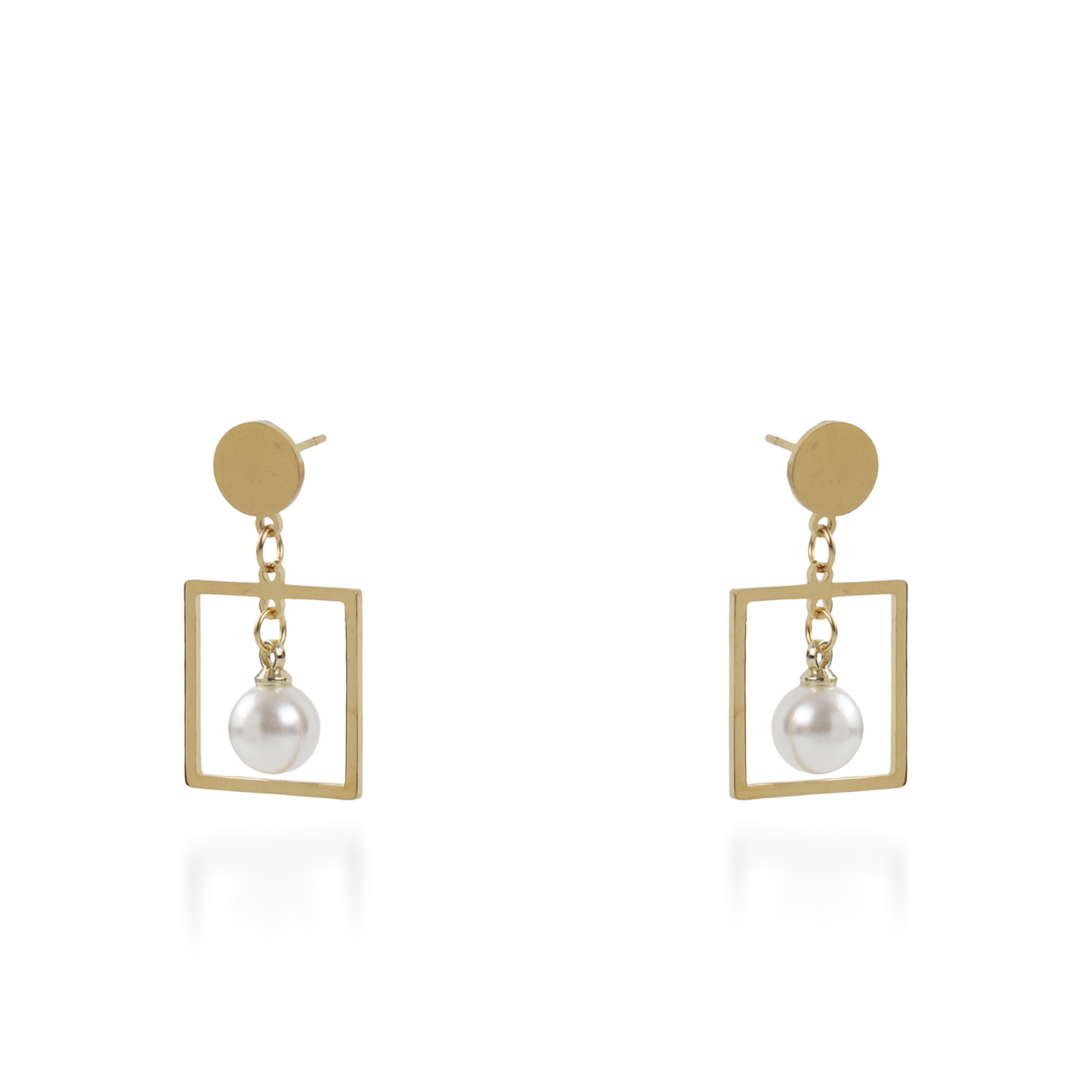 Σκουλαρίκια κρεμαστά με πέρλα Mar and Mar Azaria από ανοξείδωτο ατσάλι