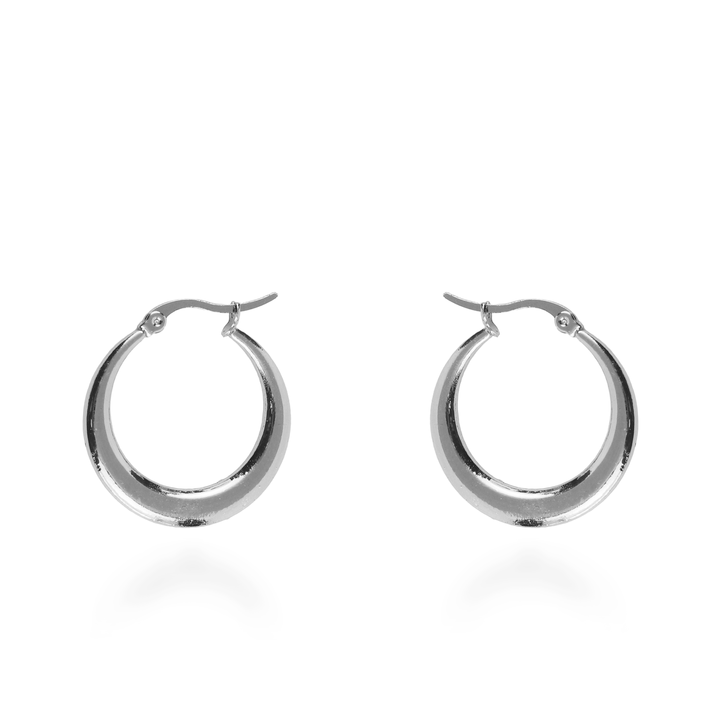 Σκουλαρίκια κρίκοι Mar and Mar Hervey Silver από ανοξείδωτο ατσάλι