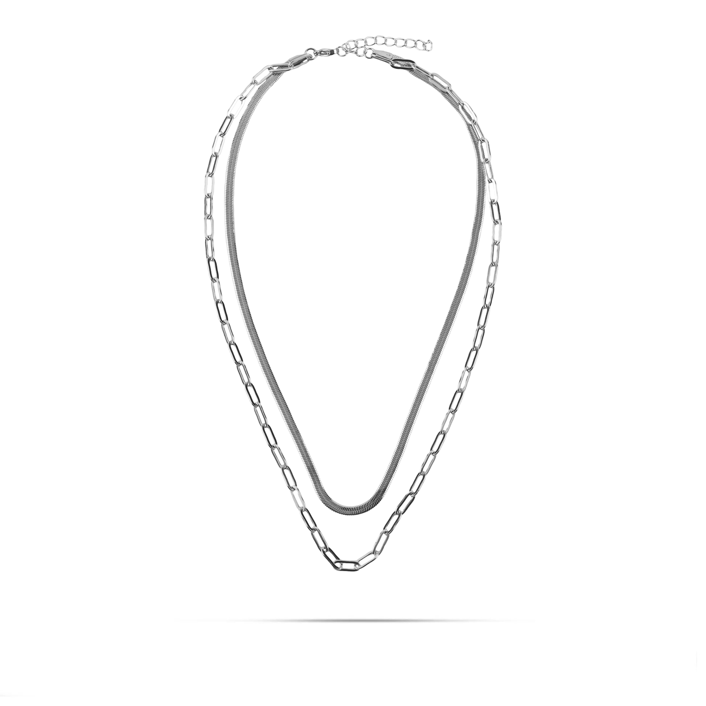 Κολιέ διπλή αλυσίδα λαιμού Mar and Mar Maelis από ανοξείδωτο ατσάλι