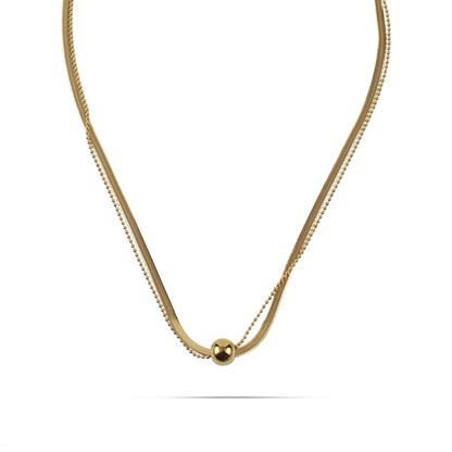 Κολιέ διπλή αλυσίδα λαιμού Mar and Mar Colette από ανοξείδωτο ατσάλι