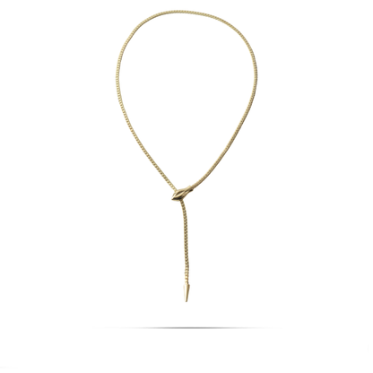 Κολιέ με αλυσίδα flat snake με φίδι Mar and Mar Jocasta Snake Tie από ανοξείδωτο ατσάλι