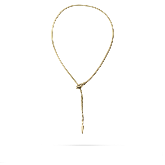 Κολιέ με αλυσίδα flat snake με φίδι Mar and Mar Jocasta Snake Tie από ανοξείδωτο ατσάλι