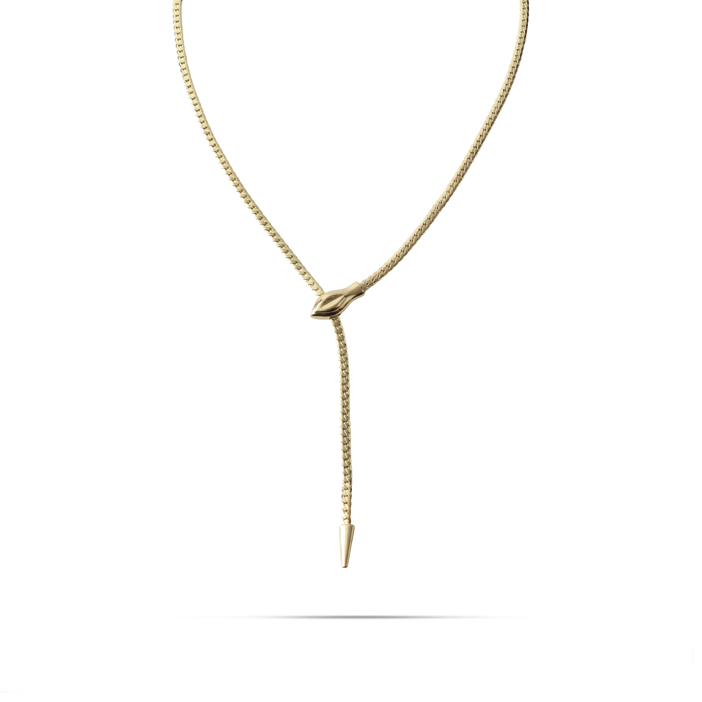 Κολιέ με αλυσίδα flat snake με φίδι Mar and Mar Jocasta Snake Tie από ανοξείδωτο ατσάλι