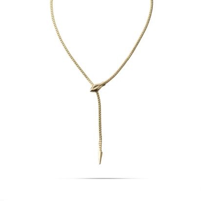 Κολιέ με αλυσίδα flat snake με φίδι Mar and Mar Jocasta Snake Tie από ανοξείδωτο ατσάλι