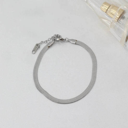 Αλυσίδα χεριού Flat Snake Mar and Mar Flat Snake (Silver) από Ανοξείδωτο ατσάλι