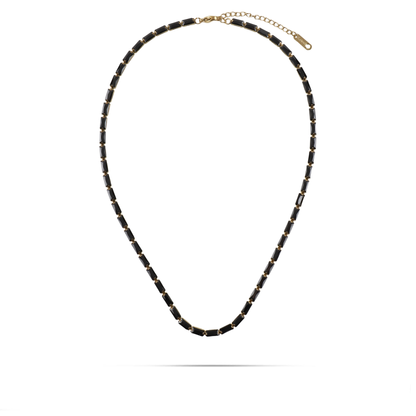 Κολιέ με πέτρες ζιργκόν Mar and Mar Liliana (Black) από ανοξείδωτο ατσάλι