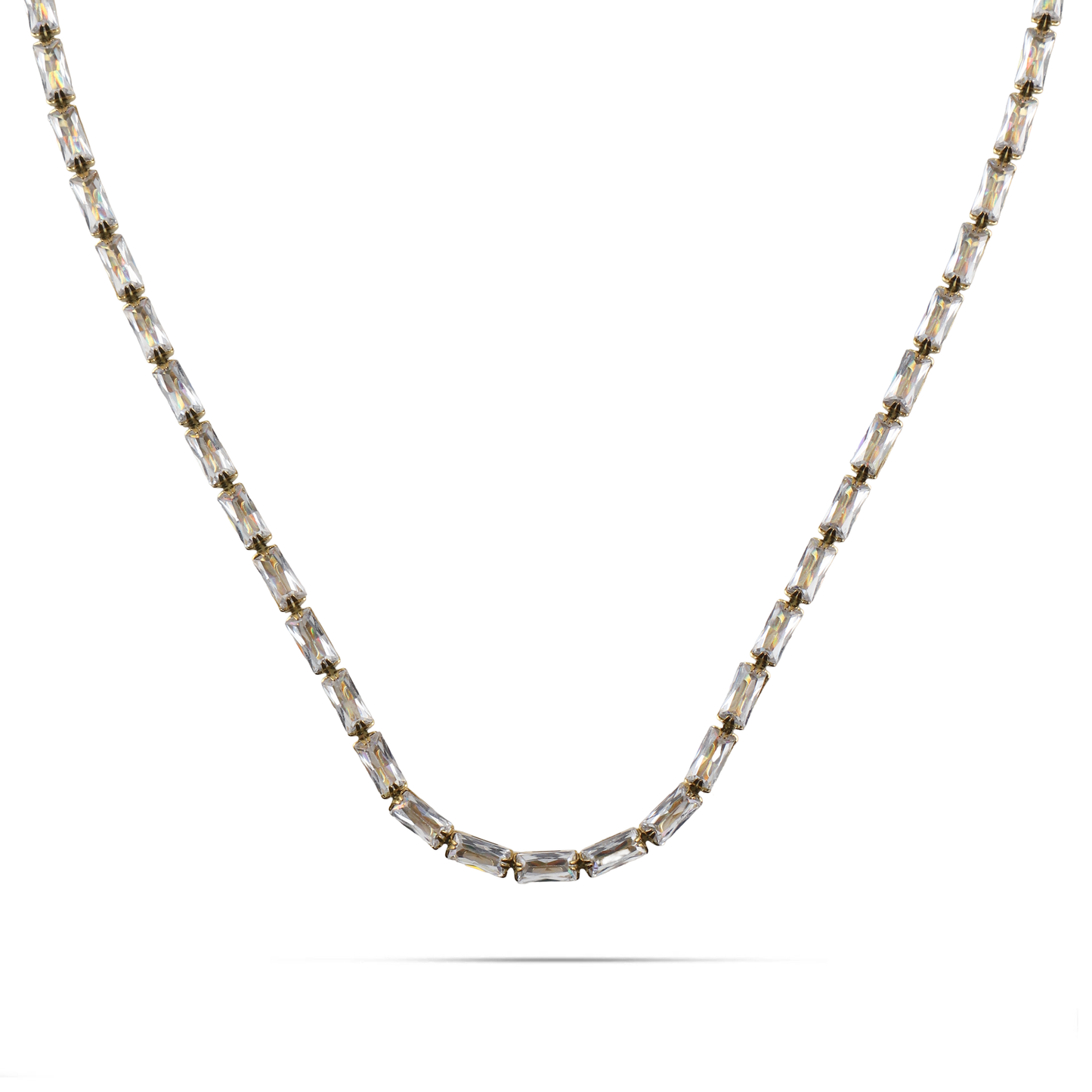 Κολιέ με πέτρες ζιργκόν Mar and Mar Liliana (White) από ανοξείδωτο ατσάλι