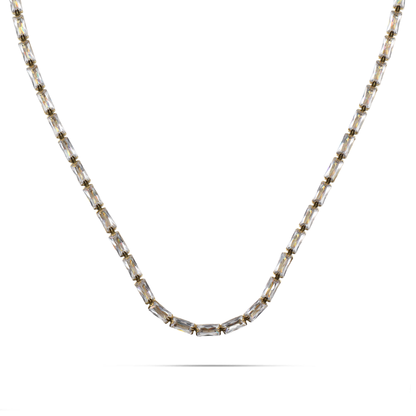 Κολιέ με πέτρες ζιργκόν Mar and Mar Liliana (White) από ανοξείδωτο ατσάλι