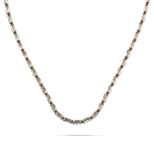 Κολιέ με πέτρες ζιργκόν Mar and Mar Liliana (White) από ανοξείδωτο ατσάλι