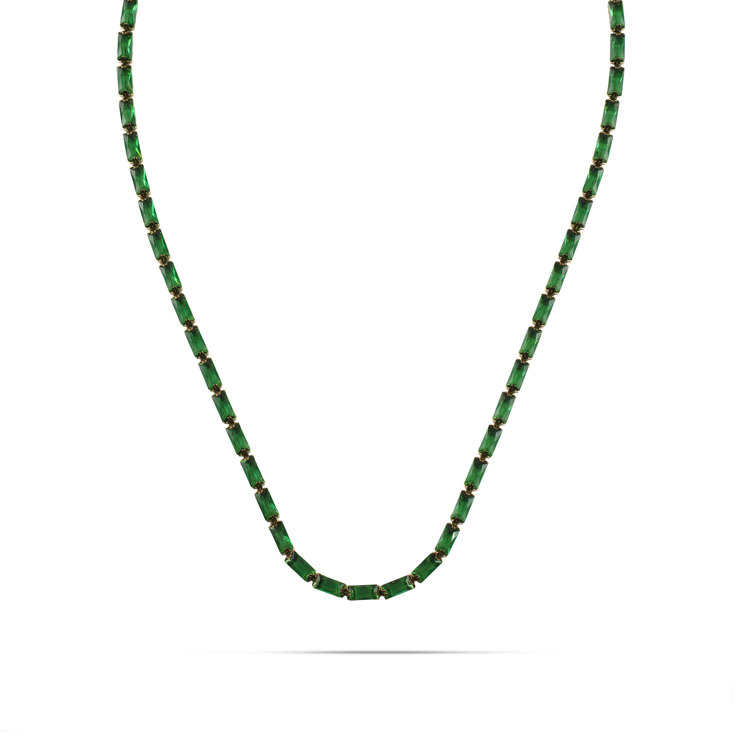 Κολιέ με πέτρες ζιργκόν Mar and Mar Liliana (Green) από ανοξείδωτο ατσάλι