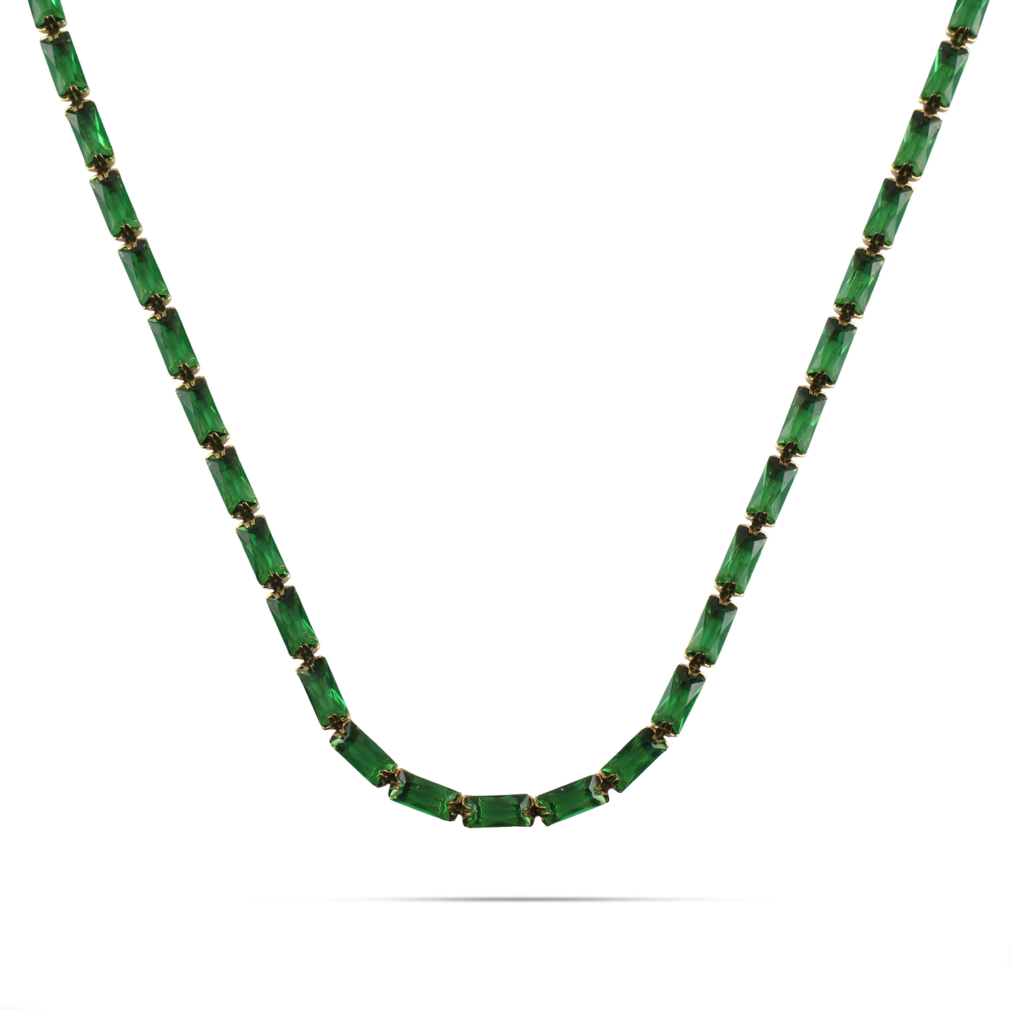 Κολιέ με πέτρες ζιργκόν Mar and Mar Liliana (Green) από ανοξείδωτο ατσάλι