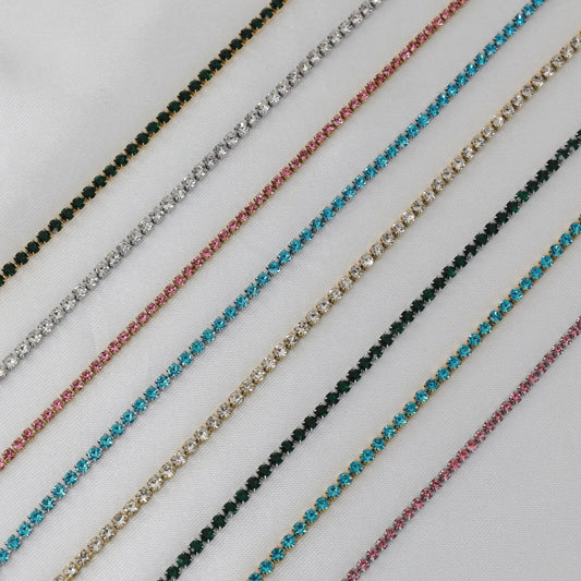 Αλυσίδα ποδιού με πέτρες ζιργκόν Tennis Riviera Anklet
