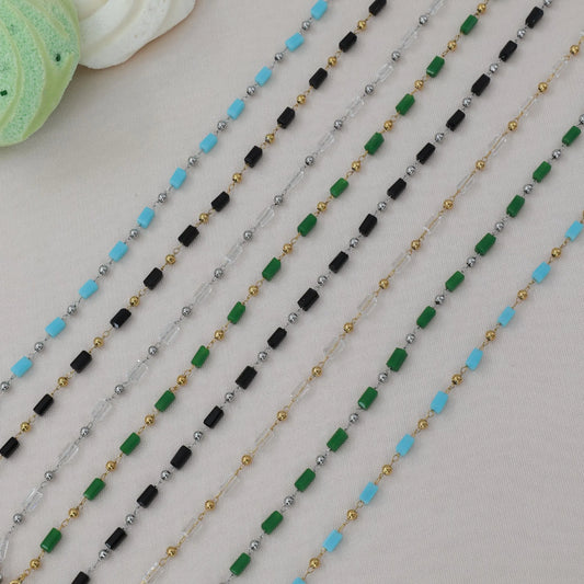 Αλυσίδα ποδιού με χάντρες Mar and Mar Ollie Anklet από ανοξείδωτο ατσάλι