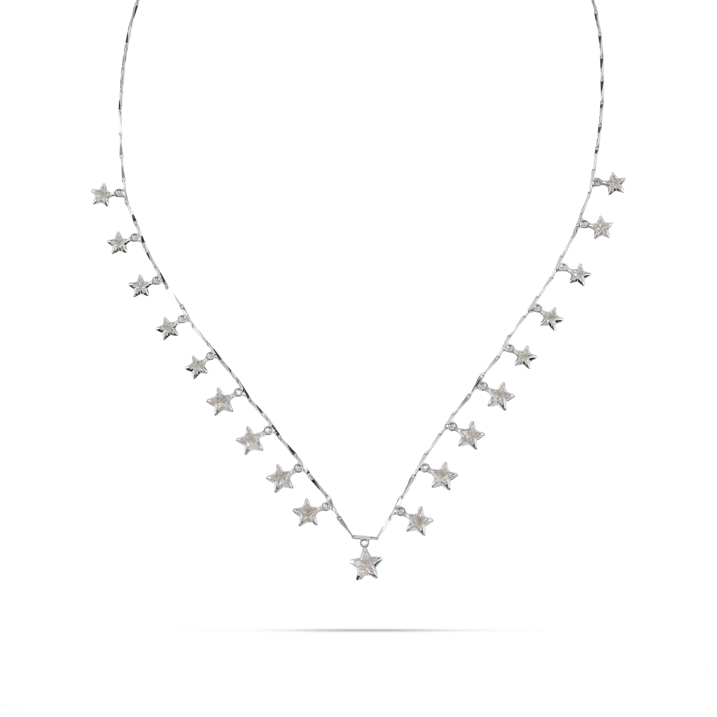 Κολιέ με πέτρες ζιργκόν Mar and Mar Astrea (Silver) από ανοξείδωτο ατσάλι