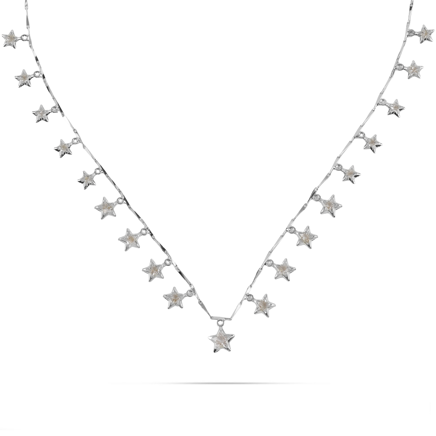 Κολιέ με πέτρες ζιργκόν Mar and Mar Astrea (Silver) από ανοξείδωτο ατσάλι