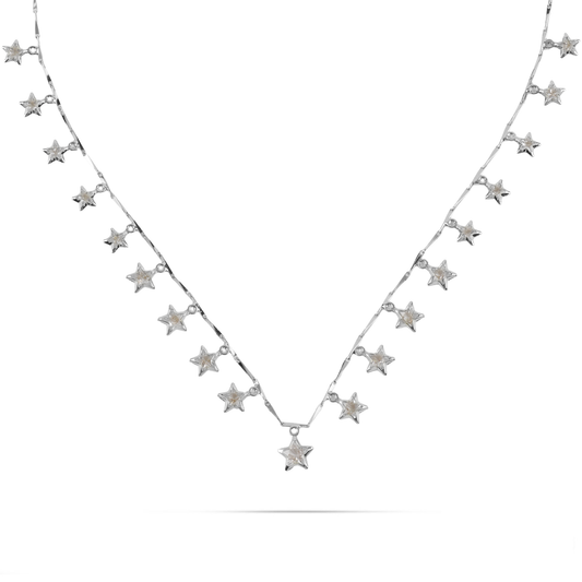 Κολιέ με πέτρες ζιργκόν Mar and Mar Astrea (Silver) από ανοξείδωτο ατσάλι