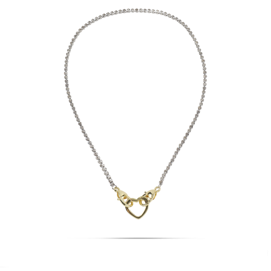 Κολιέ καρδιά με πέτρες ζιργκόν Mar and Mar Mirelia