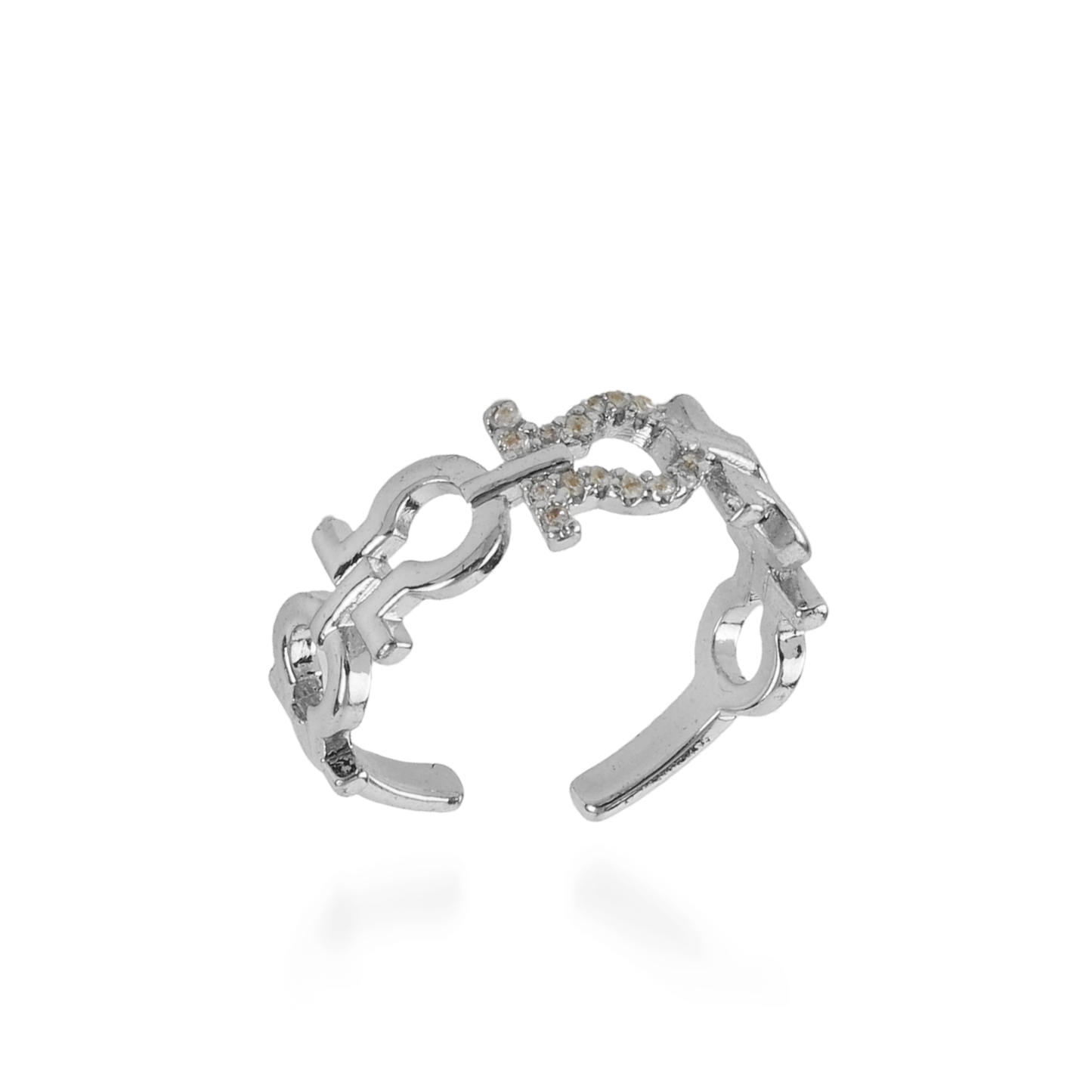 Γυναικείο δαχτυλίδι με ζιργκόν Mar and Mar Faylina (Silver)