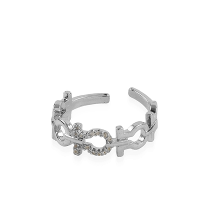 Γυναικείο δαχτυλίδι με ζιργκόν Mar and Mar Faylina (Silver)