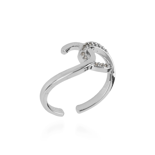 Γυναικείο δαχτυλίδι με ζιργκόν Mar and Mar Obsidian (Silver)