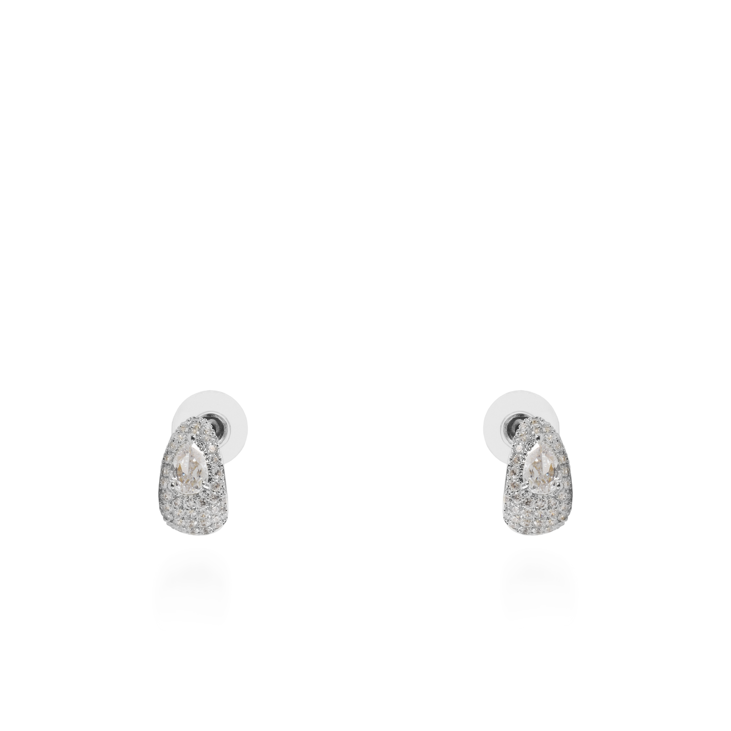 Σκουλαρίκια κρίκοι με ζιργκόν Mar and Mar Brilora (Silver)