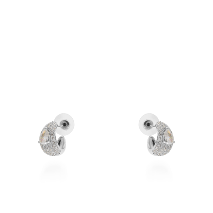 Σκουλαρίκια κρίκοι με ζιργκόν Mar and Mar Brilora (Silver)