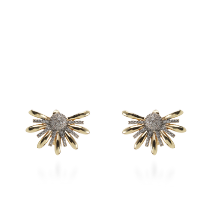 Σκουλαρίκια λουλούδια καρφωτά με ζιργκόν Mar and Mar Tioria