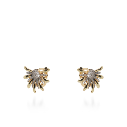 Σκουλαρίκια λουλούδια καρφωτά με ζιργκόν Mar and Mar Tioria