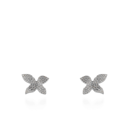 Σκουλαρίκια καρφωτά πεταλούδες με ζιργκόν Mar and Mar Elara (Silver)