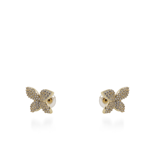 Σκουλαρίκια καρφωτά πεταλούδες με ζιργκόν Mar and Mar Elara