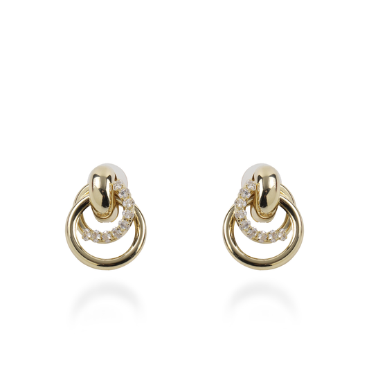 Σκουλαρίκια καρφωτά με ζιργκόν Mar and Mar Thelia