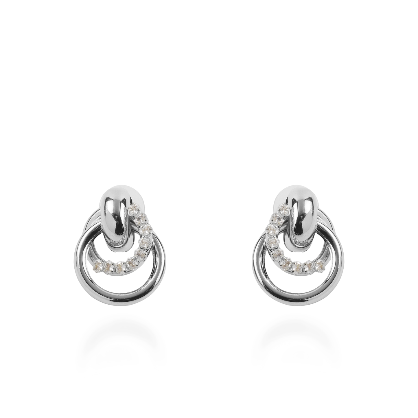 Σκουλαρίκια καρφωτά με ζιργκόν Mar and Mar Thelia