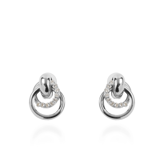 Σκουλαρίκια καρφωτά με ζιργκόν Mar and Mar Thelia